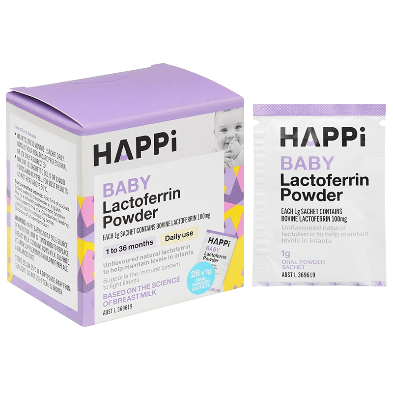 Thực phẩm bảo vệ sức khỏe Happi Baby Lactoferrin Powder - 